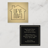 We hebben de zwarte en Gold Modern Enclosure-kaart Vierkante Visitekaartje (Voorkant / Achterkant)