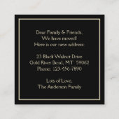 We hebben de zwarte en Gold Modern Enclosure-kaart Vierkante Visitekaartje (Achterkant)