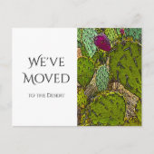 We hebben Desert Cactus New Home Moving verplaatst Aankondigingskaart (Voorkant)