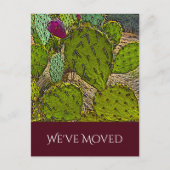 We hebben Desert Cactus New Home Moving verplaatst Aankondigingskaart (Voorkant)