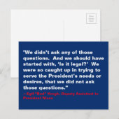 We hebben die vragen niet gesteld waar Nixon Trump Briefkaart (Voorkant / Achterkant)