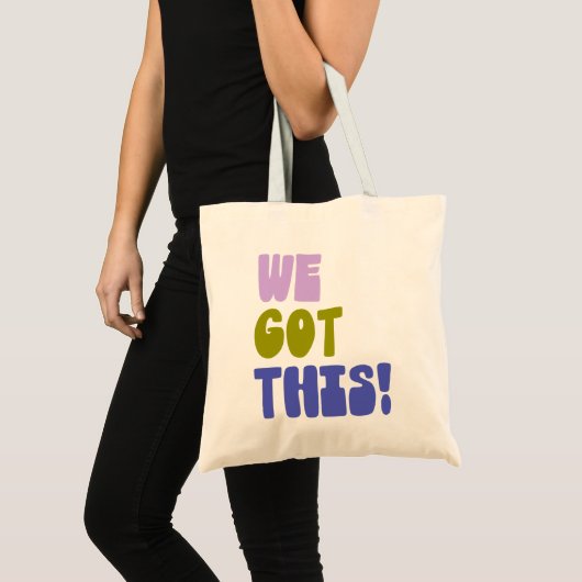 We hebben dit Inspirerend citaat groen en Paars Tote Bag (Voorkant (product))