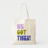 We hebben dit Inspirerend citaat groen en Paars Tote Bag (Voorkant)