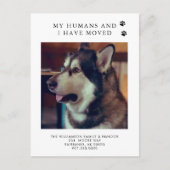 We hebben Dog Photo New Address Dog Moving Aankondigingskaart (Voorkant)
