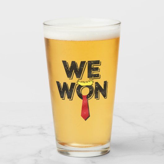 We hebben Donald Trump 2024 gewonnen Glas (Voorkant gevuld)