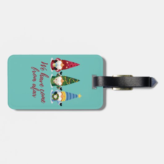 We hebben drie gnomen uit Afar. Bagagelabel (Achterkant horizontaal)