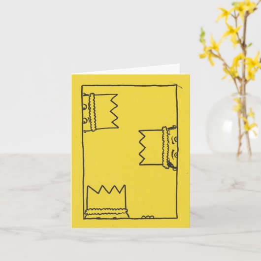 We hebben drie Kings Quirky-kerstkaart Kaart (Gele Bloem)