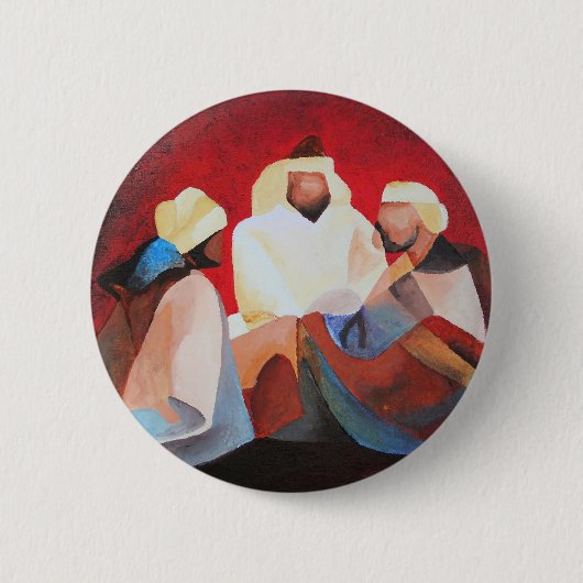 We hebben drie koningen de Mannen van Kerstmis. Ronde Button 5,7 Cm (Voorkant)