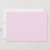 We hebben drie roze baby shower-uitnodigingen van  kaart (Achterkant)