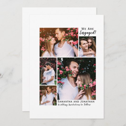 We hebben een aankondiging van 5 foto-Verloving (Voorkant / Achterkant)