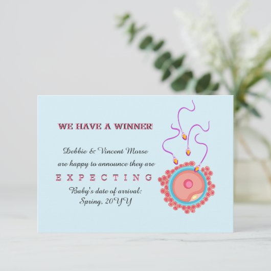 We hebben een aankondiging van de zwangerschap van (Staand voorkant)