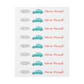 We hebben een auto met een groot kerstlabel. omwikkelbaar adreslabel (Vel)