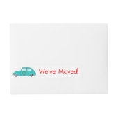 We hebben een auto met een groot kerstlabel. omwikkelbaar adreslabel (Voorkant)