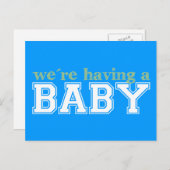 We hebben een Baby! Aankondigingskaart (Voorkant / Achterkant)