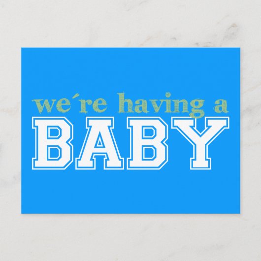 We hebben een Baby! Aankondigingskaart (Voorkant)