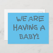 We hebben een Baby Aankondigingskaart (Voorkant / Achterkant)