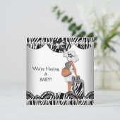 We hebben een BABY. Black White Zebra Verwacht Aankondiging (Staand voorkant)