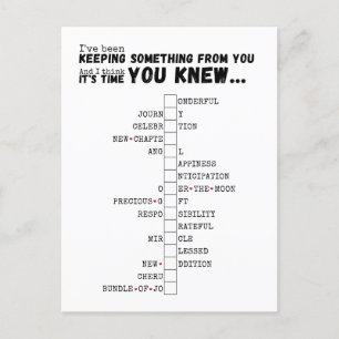 We hebben een Baby - Complete en onthullen puzzel Briefkaart