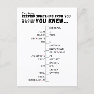 We hebben een Baby - Complete en onthullen puzzel Briefkaart