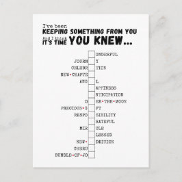 We hebben een Baby - Complete en onthullen puzzel Briefkaart