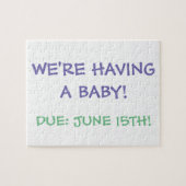 "We hebben een Baby!" Puzzel Legpuzzel (Horizontaal)