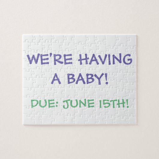 "We hebben een Baby!" Puzzel Legpuzzel (Horizontaal)