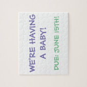 "We hebben een Baby!" Puzzel Legpuzzel (Verticaal)