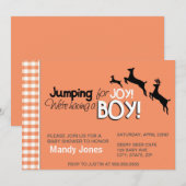 We hebben een baby shower van een jongen. kaart (Voorkant / Achterkant)