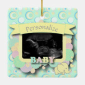 We hebben een Baby - Sonogram met ZY-tekst Keramisch Ornament (Achterkant)