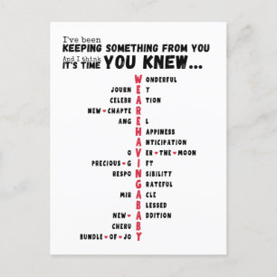 We hebben een Baby - Unique Baby Reveal Briefkaart