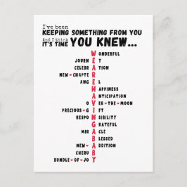 We hebben een Baby - Unique Baby Reveal Briefkaart