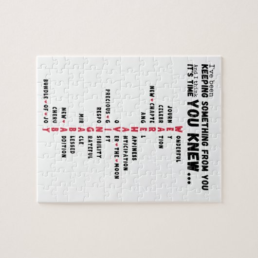 We hebben een Baby - Unique Baby Reveal Legpuzzel (Horizontaal)