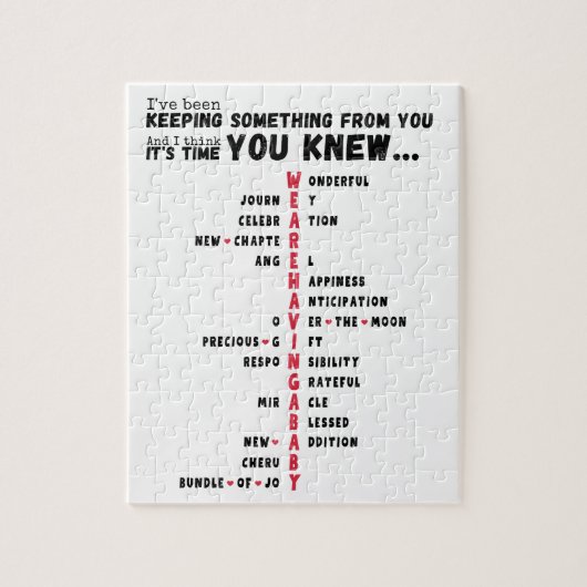 We hebben een Baby - Unique Baby Reveal Legpuzzel (Verticaal)