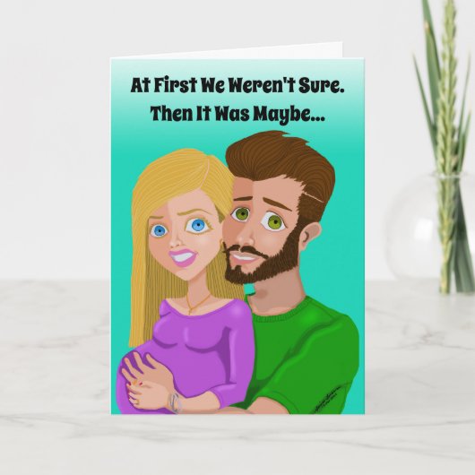 We hebben een Baby-Wenskaart Bedankkaart (Voorkant)