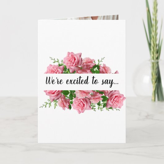 We hebben een Baby Zwangerschapskaart Kaart (Voorkant)