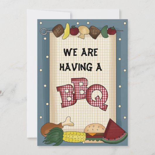 We hebben een BBQ-uitnodiging Kaart (Voorkant)