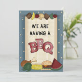 We hebben een BBQ-uitnodiging Kaart (Staand voorkant)