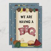 We hebben een BBQ-uitnodiging Kaart (Voorkant / Achterkant)