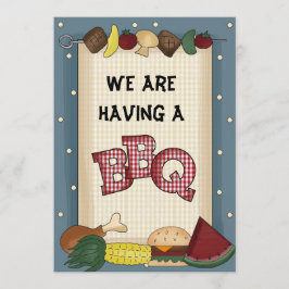 We hebben een BBQ-uitnodiging Kaart