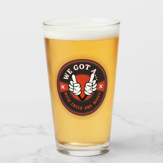 WE HEBBEN EEN BEER! GLAS (Voorkant gevuld)