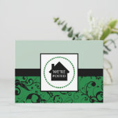 we hebben een bericht geplaatst aankondiging (Staand voorkant)