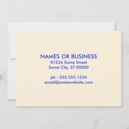 we hebben een bericht geplaatst aankondiging (Achterkant)