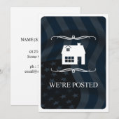 we hebben een bericht geplaatst aankondiging (Voorkant / Achterkant)