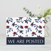 we hebben een bericht geplaatst :  floral aankondiging (Staand voorkant)