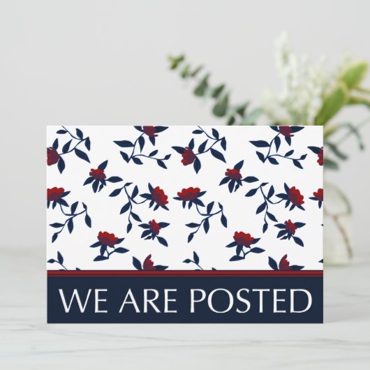 we hebben een bericht geplaatst :  floral aankondiging (Staand voorkant)