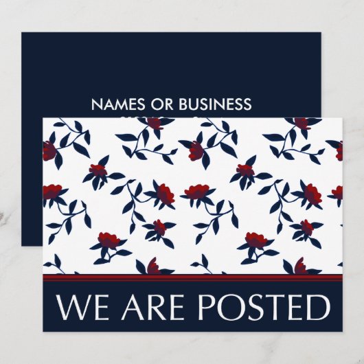 we hebben een bericht geplaatst :  floral aankondiging (Voorkant / Achterkant)