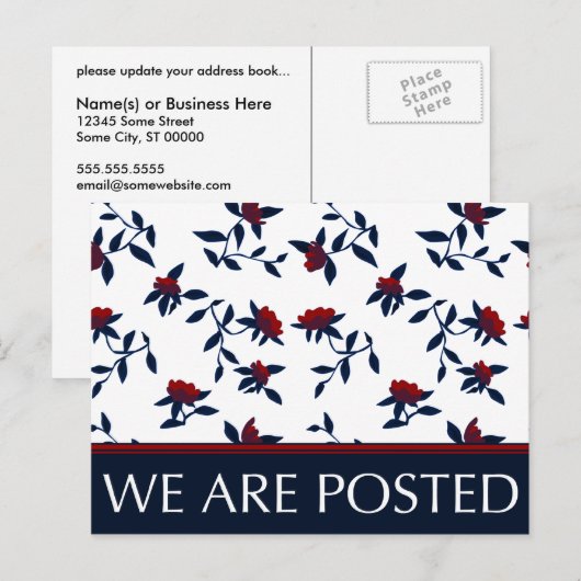 we hebben een bericht geplaatst :  floral aankondigingskaart (Voorkant / Achterkant)