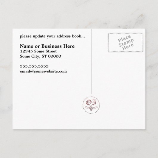 we hebben een bericht geplaatst : mod home aankondigingskaart (Achterkant)