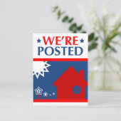 we hebben een bericht geplaatst : pop home aankondigingskaart (Staand voorkant)