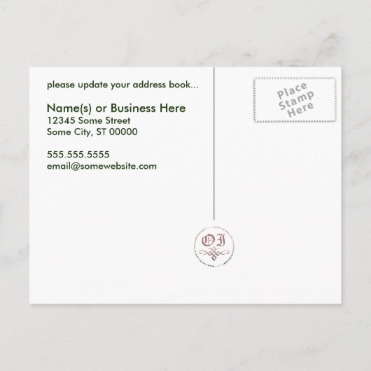 we hebben een bericht geplaatst : pop home aankondigingskaart (Achterkant)